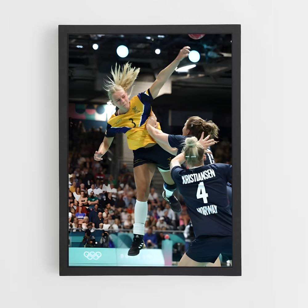 Poster L'Art du Blocage – affiche Handball (vue 2)